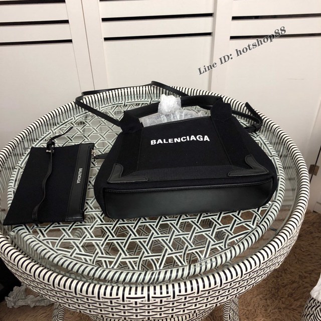 Balenciaga專櫃爆款小號購物袋手提帆布包 巴黎世家新版一行字帆布字母包 fyj1841